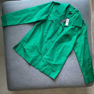 Talbots 100% Silk Button Down Shirt Size 6 NWT